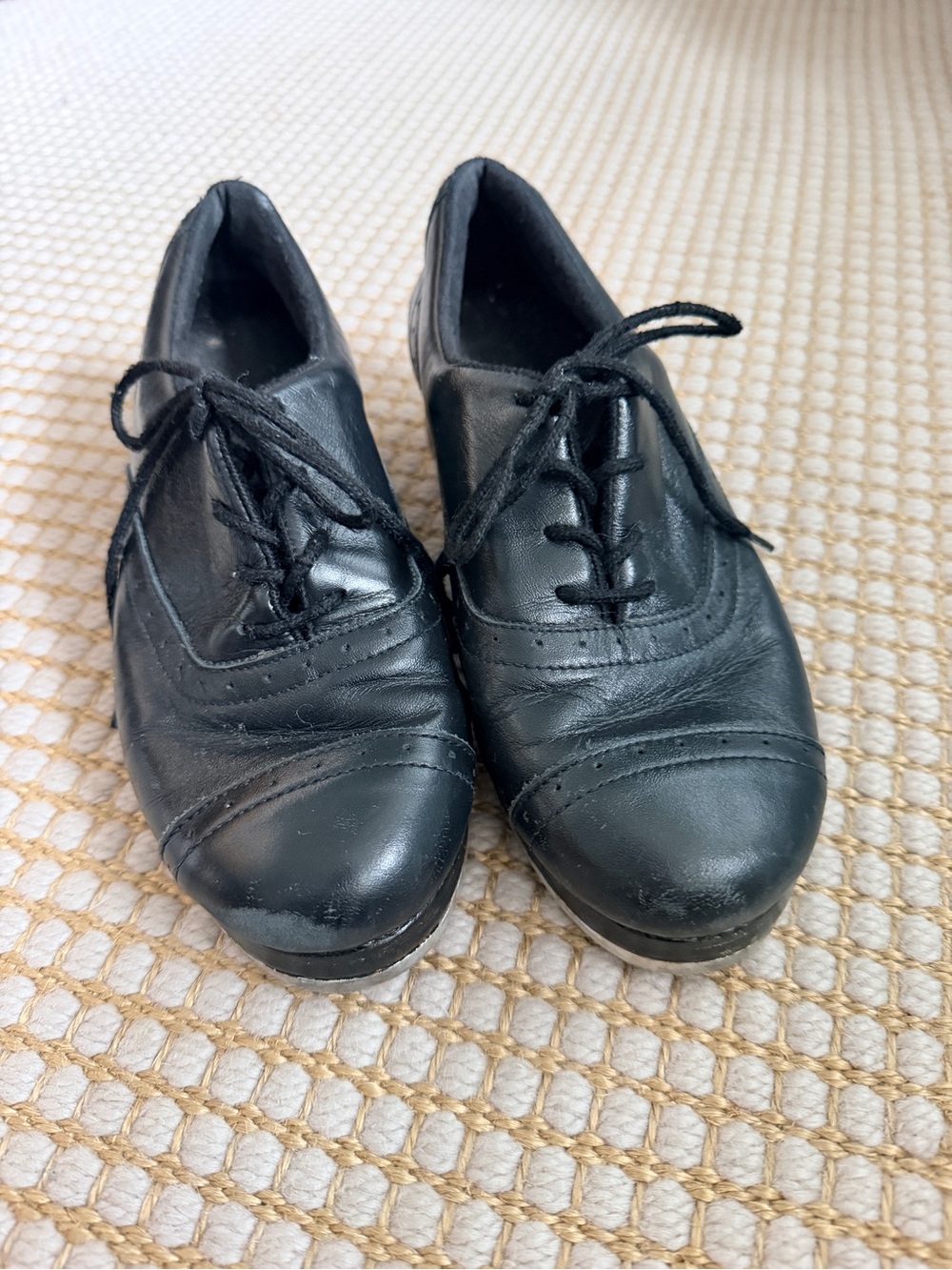 Capezio Black Leather Women's Lace-Up Jason Samuel’s Tap Shoes